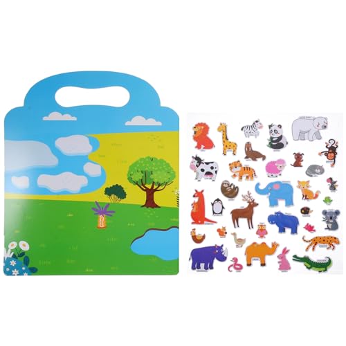 JOINPAYA 1 Satz DIY Pädagogische Abziehbilder Stickerbuch Zur Kindererziehung Aufkleber Mit Stickerbuch Wiederverwendbares DIY-stickerbuch Wiederverwendbares Stickerbuch Papier von JOINPAYA