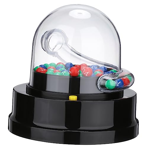 JOINPAYA 1 Satz Desktop-Spiele Elektrische Maschine Verlosen Elektrik Lotto Spielautomat Klein Mini Jackpot-Maschine Elektronisch Lotteriemaschine Tombola Abs Black von JOINPAYA