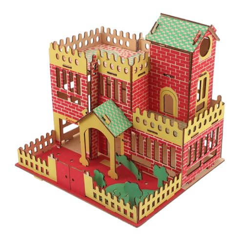 JOINPAYA 1 Satz Dreidimensionales Baupuzzle Holzhaus Holzhäuser Für Das Handwerk Kleine Holzhäuser Zum Basteln Bausatz Für Den Hausbau Puzzles Aus Holz Holzrätsel Hölzern von JOINPAYA