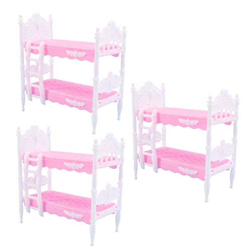 JOINPAYA 1 Satz Einzelbett-Modell Hochbett Puppen Für Mädchen Miniatur -schlafzimmermöbel Hausmöbel Spielzeugpuppe Etagenbetten Winzige Möbel Kinderspielzeug Mini-hausbett Plastik von JOINPAYA