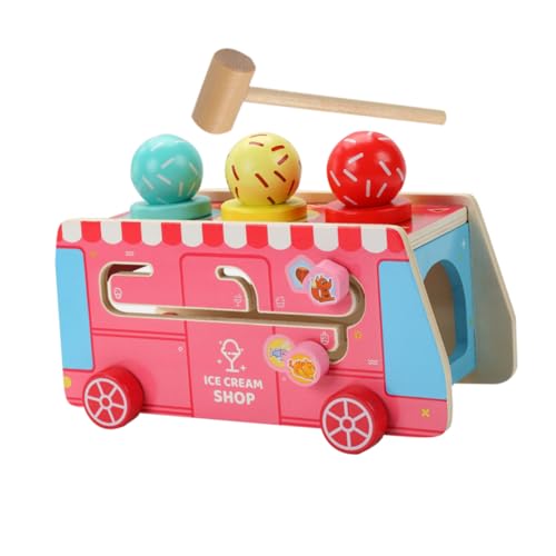 JOINPAYA 1 Satz Eiswagen Kleines Eiswagen- Interessantes Lustiges Tragbares Eiswagen- Party-Requisite Eiswagen-bausatz Hölzern Colorful von JOINPAYA