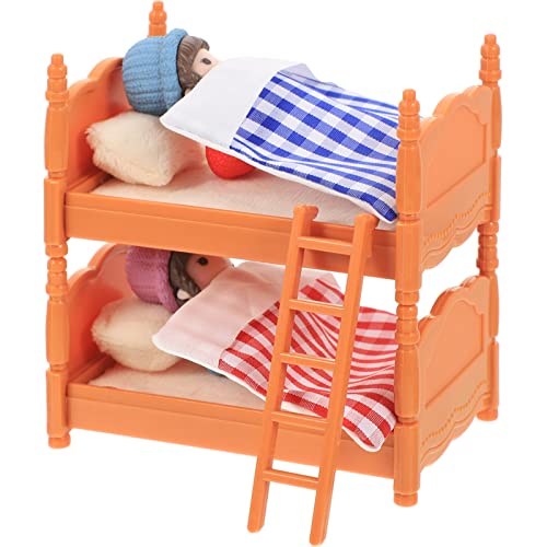 JOINPAYA Puppenhausmöbel Etagenbett-Set Miniatur-etagenbett-Spielzeug Für Jungen- Und Mädchenzimmer von JOINPAYA