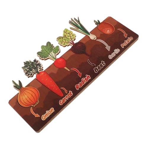 JOINPAYA 1 Satz Für Die Frühe Bildung Formen Puzzle Rätsel Für Kleinkinder Blockrätsel Gemüse-Puzzle Vorschulrätsel Kleinkind Rätsel Kleinkindspielzeug Puzzles Aus Holz Hölzern von JOINPAYA