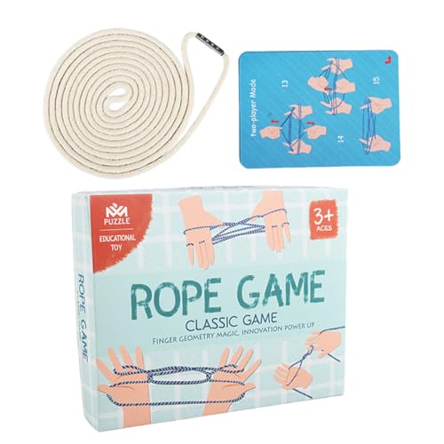 JOINPAYA 1 Satz Geflochtenes Seil Fingerseilspiel Thread-Finger-Spiel Seil Fingerspielzeug Handspielspielzeug Chinesisches Webseil Seil Für Kooperative Spiele Seilspielzeug Hanfseil Beige von JOINPAYA
