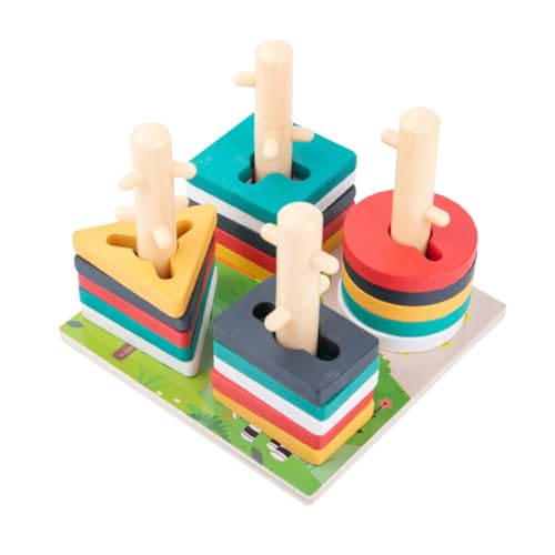 JOINPAYA Frühen Bildung Set Kinder Holz Block Pädagogisches Spielzeug Geometrie Block Passenden Spielzeug Geometrische Form Blöcke Spielzeug von JOINPAYA