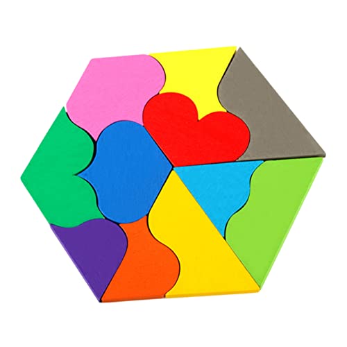 JOINPAYA 1 Satz Geometrie Rätsel Kinderspielzeug Holzpuzzles Rätsel Zum Frühen Lernen Rätsel Colorful Bambus JOINPAYA 1 Satz Geometrie Rätsel Kinderspielzeug Holzpuzzles Rätsel Zum Frühen Lernen Rätsel Colorful Bambus von JOINPAYA