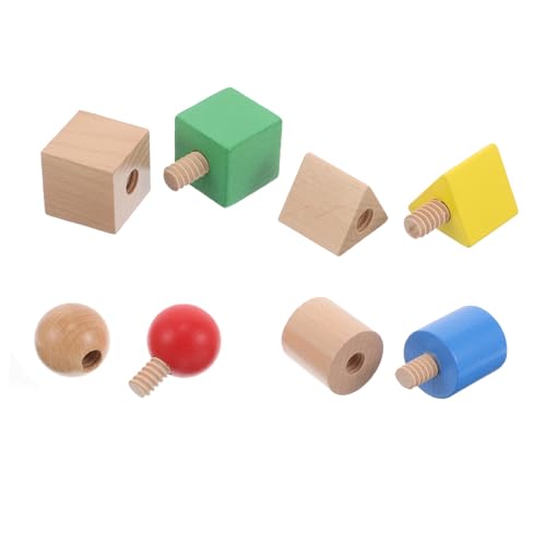 JOINPAYA 1 Satz Geometrische Bausteine Schrauben Feinmotorik- Für Manipulationsspielzeug Für Jungen Und Mädchen Denksportaufgaben Stamm Formsortierer Holz JOINPAYA 1 Satz Geometrische Bausteine Schrauben Feinmotorik- Für Manipulationsspielzeug Für Jungen Und Mädchen Denksportaufgaben Stamm Formsortierer Holz von JOINPAYA