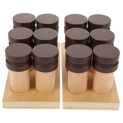 JOINPAYA 1 Satz Geruchseimer Holz - Sinnesspielzeug Sicherheitsgeprüftes Holzspielzeug Trainingsspielzeug für Montessori sensorisches hölzern von JOINPAYA