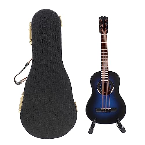 JOINPAYA 1satz Miniatur Holz Gitarre Modell Mit Koffer Dekoration Für Puppenhaus Und Heim Einzigartiges Für Musikliebhaber Und Sammler Detailgetreue Ausführung Desktop Ornament von JOINPAYA
