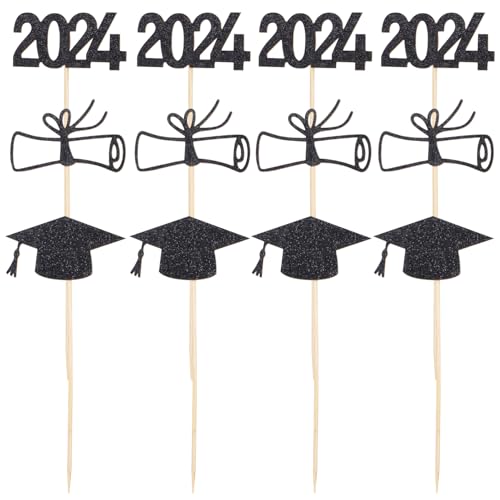 JOINPAYA Abschlusskappen-kuchenaufsätze 12 Stück Party-dekorationen Für Die Abschlussfeier 2024 JOINPAYA Abschlusskappen-kuchenaufsätze 12 Stück Party-dekorationen Für Die Abschlussfeier 2024 von JOINPAYA