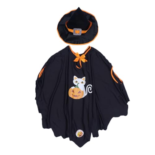 JOINPAYA 1 Satz Halloween-Kleid Abschlussball Requisiten gießen Skelette im Freien Halloween Theme kinderkostüme Halloween Zauberermantel für Partykostüm für Rollenspiele Stoff Black von JOINPAYA