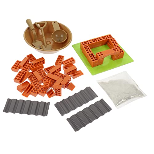 JOINPAYA 1 Satz Hausbau Bausteine ​​Bauen Kleine Kindersteine Ziegelmodelle Bauen Baukasten Interaktives Zum Zusammenbauen Simulierte Bausteine Plastik von JOINPAYA