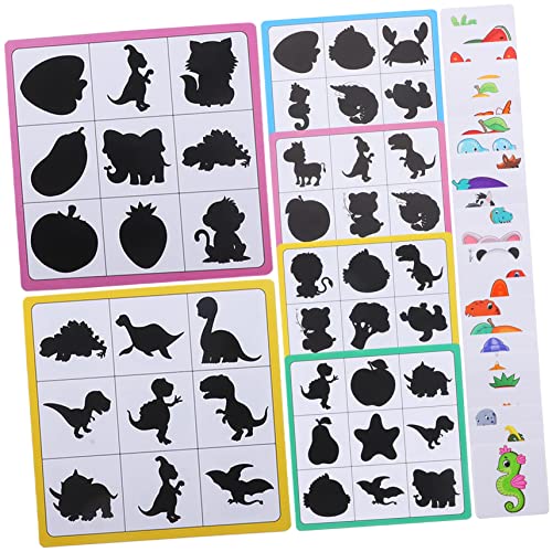 JOINPAYA 1 Satz Holzblock Puzzle kinderpuzzle Schattenpuzzle spielzeuge für Lernspielzeug lustige Paarungsspielzeuge lustige Holzpuzzles Holztier-Rätsel hölzern Colorful von JOINPAYA