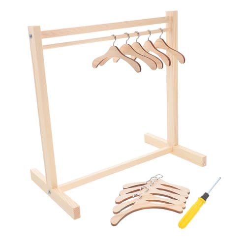 JOINPAYA 1 Satz Holzpuppenkleiderständer Miniatur Puppenbekleidungsregal für Aufbewahrung von Kinderkleidung Zubehör für Präsentation von Puppenkleidern und Stofftieren JOINPAYA 1 Satz Holzpuppenkleiderständer Miniatur Puppenbekleidungsregal für Aufbewahrung von Kinderkleidung Zubehör für Präsentation von Puppenkleidern und Stofftieren von JOINPAYA