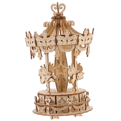 JOINPAYA 1 Satz Holzpuzzle Karussell Modell Selbstmontage Puzzle für Handgefertigtes Lernspielzeug Kreativität und Geduld DIY für Bastelfans JOINPAYA 1 Satz Holzpuzzle Karussell Modell Selbstmontage Puzzle für Handgefertigtes Lernspielzeug Kreativität und Geduld DIY für Bastelfans von JOINPAYA