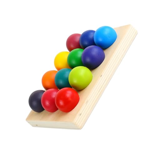 JOINPAYA Holzerkennungs-Regenbogen-sortierblöcke Pädagogisches Stapelpuzzle Für Jungen Und Mädchen von JOINPAYA