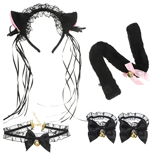 JOINPAYA Lolita Furry Kostüm Set Ohren Armband Halsband für Cosplay Party JOINPAYA Lolita Furry Kostüm Set Ohren Armband Halsband für Cosplay Party von JOINPAYA