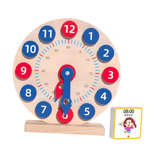 JOINPAYA 1 Satz Kinder Lernen Uhr Spielzeuge Uhrmodell Für Kleinkinder Pädagogische Lehruhr Zeitlehruhr Spielzeug Modell Kinderuhr Lernspielzeug Mit Digitaluhr Uhr Für Kleinkinder Hölzern von JOINPAYA