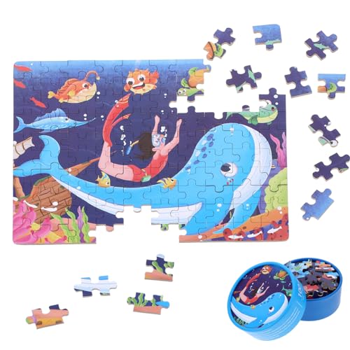 JOINPAYA Puzzle-Set Für Kleinkinder 100-teilig Meerespuzzles Lernspielzeug Für Die Vorschule Fördert Die Kognitiven Fähigkeiten Von Jungen Und Mädchen Im Alter Von 3–9 Jahren von JOINPAYA