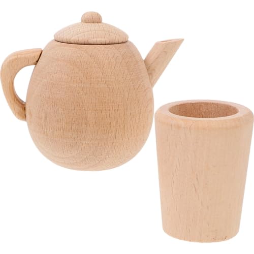 JOINPAYA Spielzeug-teeservice Aus Holz – Miniatur-teegeschirr Zum Rollenspiel – Teetasse Und – Perfekt Für Das Rollenspiel Kleiner Mädchen von JOINPAYA