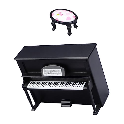 JOINPAYA 1 Satz Klavier Ornamente Mini-Hausklavier Vintage-Klavier Mini-Hausdekoration adventsgeschenke mini Klavier Desktop Ornaments Mini-Hausverzierung Mini-Hausmodell Holz Black von JOINPAYA