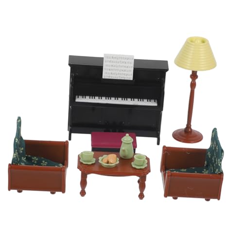 JOINPAYA 1 Satz Klaviersofa- für wohnzimmermöbel Puppenhaus Dekoration puppenhaus Klavier Klavier-Modell kleine Raumdekoration Miniaturmöbel Piano-Modell Stoff von JOINPAYA