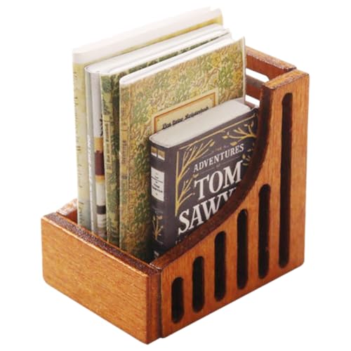 JOINPAYA Mini-bücherregal-Set Aus Holz Im Maßstab 112 Miniaturmöbel Für Puppenhäuser Mini-bücher Zubehör Zur Dekoration von JOINPAYA