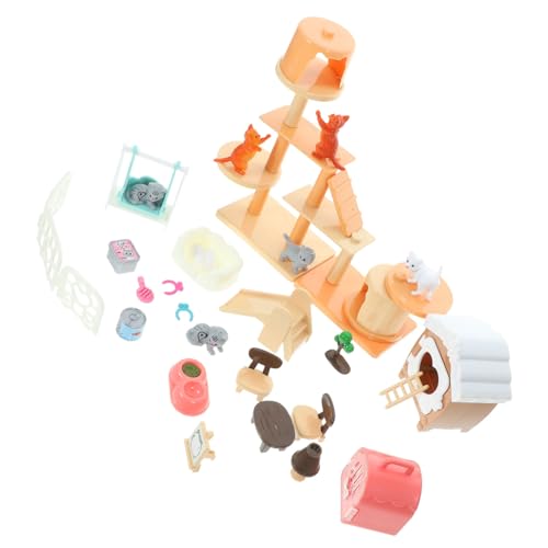 JOINPAYA Katzen-spielset Für Kleinkinder Rollenspiel-spielzeugset Katzenfiguren Aus Kunststoff Spielsets Für Jungen Und Mädchen 1 Set von JOINPAYA