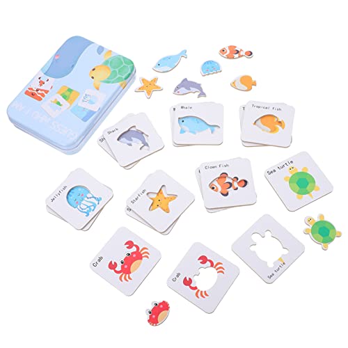 JOINPAYA 1 Satz Kognitives Matching-Puzzle Geist Gehirn Formerkennungsspielzeug Lernkarten Für Vorschulkinder Rätsel Spiele Farbsortierspiel Pädagogisches Trainingskarten Holz von JOINPAYA
