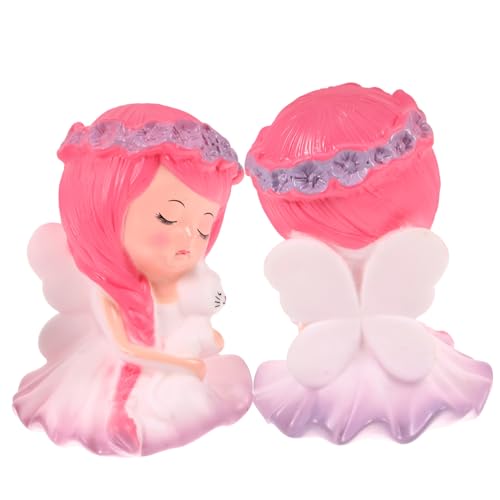 JOINPAYA 1 Satz Kranz Katzenmädchen Mädchen-kuchen-statue Geburtstagstorte Kuchenverzierung Kranz Mädchen Figur Wohnkultur Statue Des Kleinen Mädchens Urlaubskuchendekor Vinyl 2 Stück von JOINPAYA