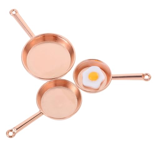 JOINPAYA Realistische Mini Bratpfanne Dekorative Miniatur Töpfe Für Puppe Zubehör Mini Spielzeug von JOINPAYA