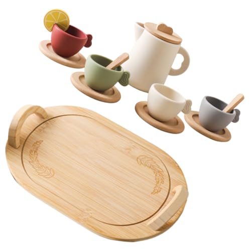 JOINPAYA 1 Satz Lern-teeset Für Kinder, Kinder-teeset Aus Holz, Holzspielzeug, Teegeschirr-Set Für Kleinkinder JOINPAYA 1 Satz Lern-teeset Für Kinder, Kinder-teeset Aus Holz, Holzspielzeug, Teegeschirr-Set Für Kleinkinder von JOINPAYA