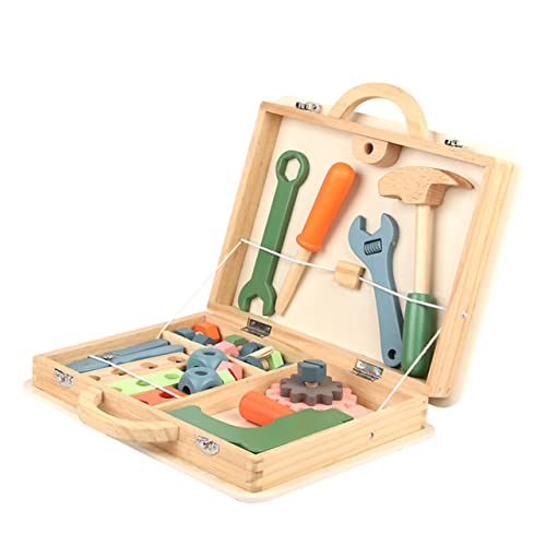 JOINPAYA 1 Satz Lernspielzeug für Werkzeugset für werkzeugkoffer für kinderwerkzeugkisten Toys for Boys Toys Bildungsspielzeug Werkzeugkasten- hölzern von JOINPAYA