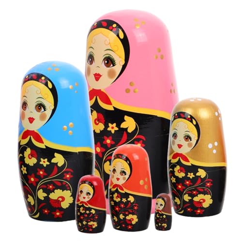 JOINPAYA 1 Satz Matroschka Sammelpuppen Pädagogische Stapelpuppen Nistpuppen Für Mädchen Für Russland Nistpuppen Ornamentherstellungspuppen Für Holz von JOINPAYA