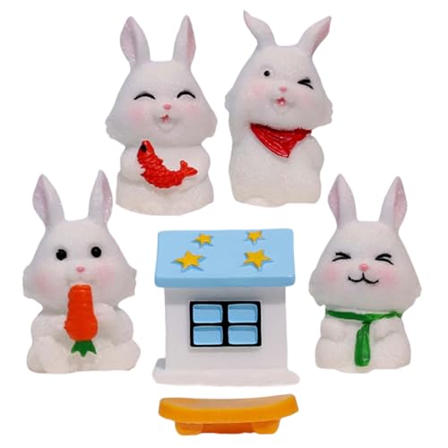 JOINPAYA Hasenfiguren-Set Mini-Ornament Für Autodekoration Figur in Schneeszene Hasenstatue Aus Kunstharz Für Die Osterdekoration Auf Dem Schreibtisch JOINPAYA Hasenfiguren-Set Mini-Ornament Für Autodekoration Figur in Schneeszene Hasenstatue Aus Kunstharz Für Die Osterdekoration Auf Dem Schreibtisch von JOINPAYA