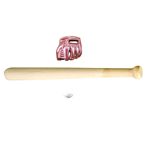 JOINPAYA Mini-hausdekor – Miniatur-Baseball-Set Mit Schläger Und Handschuh – Basteln Sie Sportminiaturen Für Mädchen von JOINPAYA
