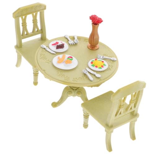 JOINPAYA Puppenhaus-miniaturmöbel-Set Esstisch Und Stühle Aus Abs-Kunststoff Perfekt Für Fantasievolles Spielen Von Kindern JOINPAYA Puppenhaus-miniaturmöbel-Set Esstisch Und Stühle Aus Abs-Kunststoff Perfekt Für Fantasievolles Spielen Von Kindern von JOINPAYA