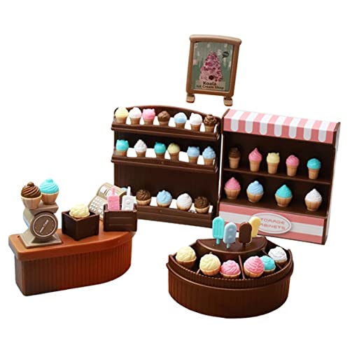 JOINPAYA 1 Satz Mini-Eisdiele für kinderspielzeug Weihnachten wichtelgeschenk geschenkten Weihnachten Anzeige Puppe zartes Miniaturspielzeug Mini House Accessory Plastik von JOINPAYA