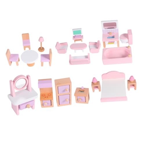 JOINPAYA 1 Satz Mini- Holzmöbel Rosa Bambus von JOINPAYA