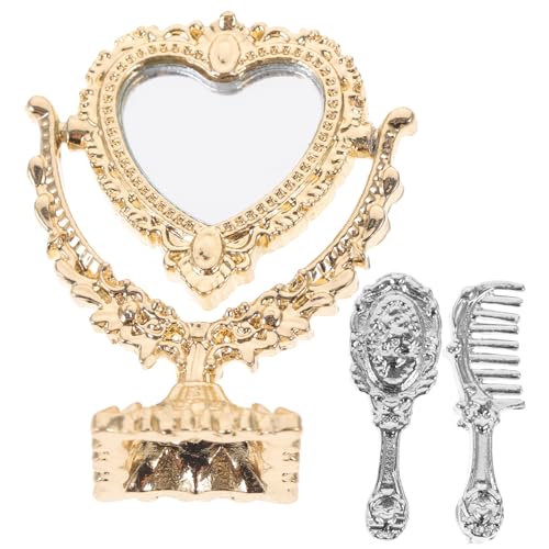 JOINPAYA 1satz Miniatur Herzspiegel Für Vintage Makeup Spiegel Dekoratives Wohnaccessoire Für Miniaturhäuser Spielzeug Für Sammler von JOINPAYA