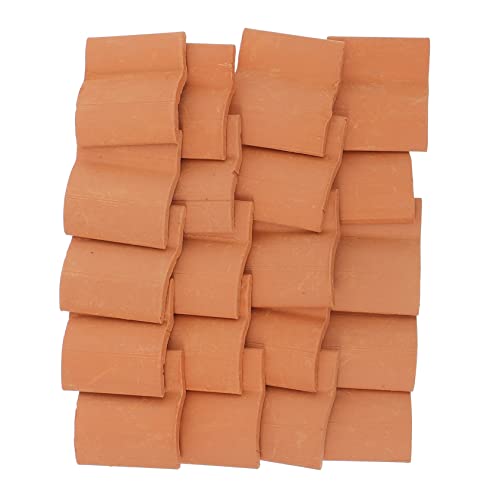 JOINPAYA 1 Satz Mini Rote Fliese Ziegel Bastelsets Miniaturen Winziges Häuser Dach Decke Teller Mission Gefälscht Grundplatte Herd Wand Figur Dinge Dekoration Menschen Ton Brown von JOINPAYA
