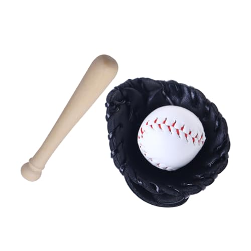 JOINPAYA 1satz Miniatur Baseball Set Teiliges Puppenhaus Sportspiel Zubehör Aus Pu Und Kiefernholz Lebensecht Für Kreative DIY Dekoration Im Miniaturhaus Für Sportliebhaber von JOINPAYA
