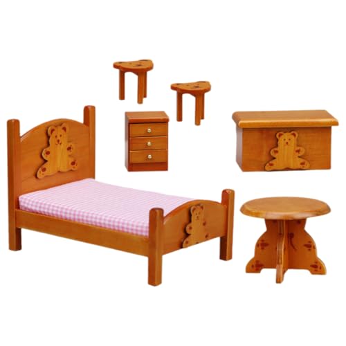 JOINPAYA Realistisches Miniatur-schlafzimmerset Für Puppenhäuser Im Maßstab 112 Feine Handwerkskunst Ideal Für Die Dekoration Kleiner Häuser Und Kreatives Spielen JOINPAYA Realistisches Miniatur-schlafzimmerset Für Puppenhäuser Im Maßstab 112 Feine Handwerkskunst Ideal Für Die Dekoration Kleiner Häuser Und Kreatives Spielen von JOINPAYA