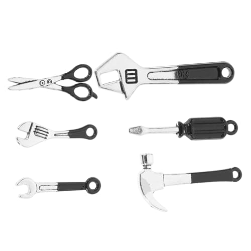 JOINPAYA 1 Satz Miniaturwerkzeug Puppe Mikro Gebäude Realistisch Miniaturen Klein Mini-hausverzierung Mini- -mini-Werkzeuge Spielspielzeug Vorgeben Mini-Tool-Ornamente Black Eisen von JOINPAYA