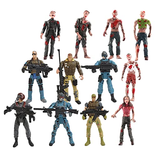 JOINPAYA 1 Satz Modell Szene Männer Actionfiguren Spielzeugsoldaten-Actionfiguren Menschen Figuren Zombie zombib militärisches Mini-Modell Soldatenspielzeug für Plastik von JOINPAYA