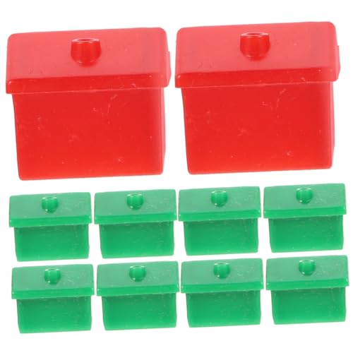 JOINPAYA 1 Satz Monopol Schachfiguren Häuser Leitern Pracht Spiele Schachbrettzubehör Planke Karte Spielmarken Schachfigurenersatz Brettspielhotel Plastik von JOINPAYA