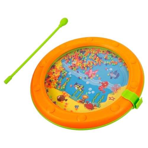 JOINPAYA 1 Satz Ozeantrommel Musikinstrument Pädagogische Wellentrommeln Wave-trommeln Wellen Perlentrommel Praktische Trommel Kinderinstrument Schlaginstrument Orange Plastik von JOINPAYA