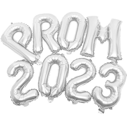 JOINPAYA 12er-set Folienballons Zum Schulabschluss Silberne Abschlussball-partyballons Dekorative 2023-ballons von JOINPAYA