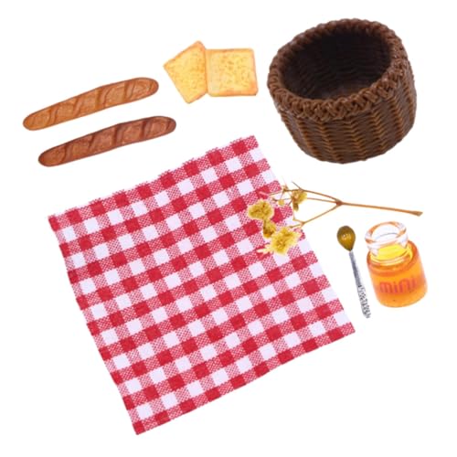 JOINPAYA Schickes Mini-frühstücksset Fürs Puppenhaus – Mini-Brot Honigglas Marmeladen-Requisiten – Realistisches Miniatur-szenenzubehör JOINPAYA Schickes Mini-frühstücksset Fürs Puppenhaus – Mini-Brot Honigglas Marmeladen-Requisiten – Realistisches Miniatur-szenenzubehör von JOINPAYA