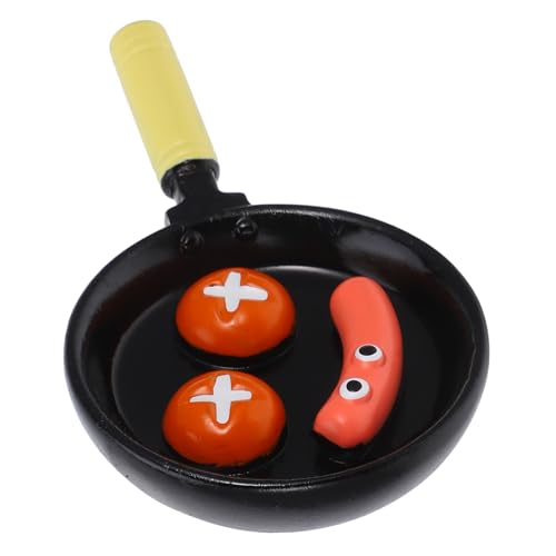 JOINPAYA 1 Satz Puppenhaus-Modell Pfannenwender Deko Pfannenset Basteln Mini-haussimulationspfannen Miniaturtöpfe Miniaturszenen-pilzmodell Miniaturpfannen Eisen Black von JOINPAYA